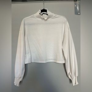 White crop long sleeve, Small